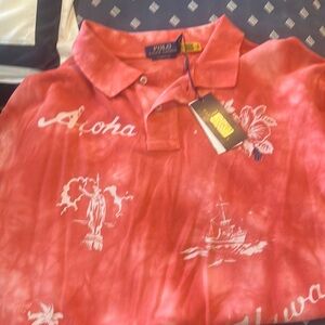 Polo by Ralph Lauren Red Aloha Men's Polo Shirt